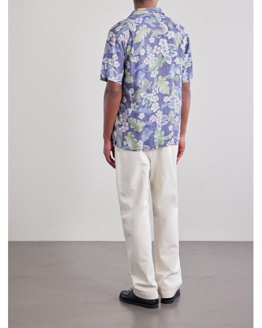 Hartford Blue New Palmito Printed Woven Shirt for men