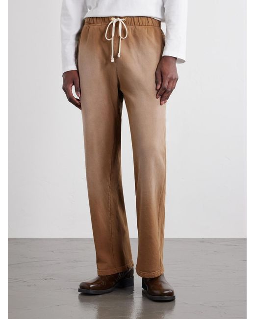 Les Tien Natural Straight-Leg French Terry-Cotton Sweatpants for men