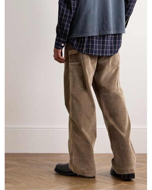 Our Legacy Natural Joiner Straight-leg Cotton-corduroy Trousers for men