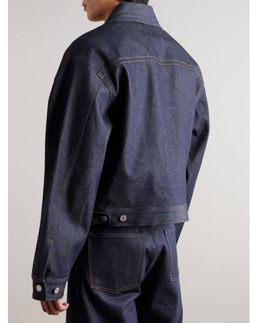 Agolde Blue Blaze Oversized Cropped Denim Jacket for men