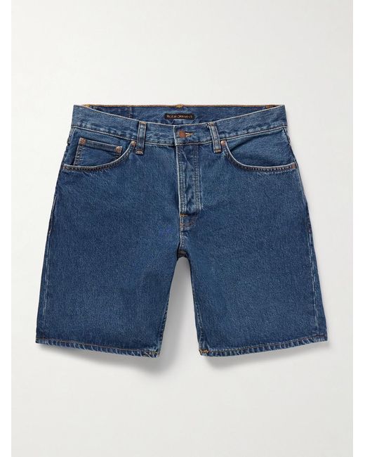 Shorts A Gamba Dritta di Nudie Jeans in Blue da Uomo