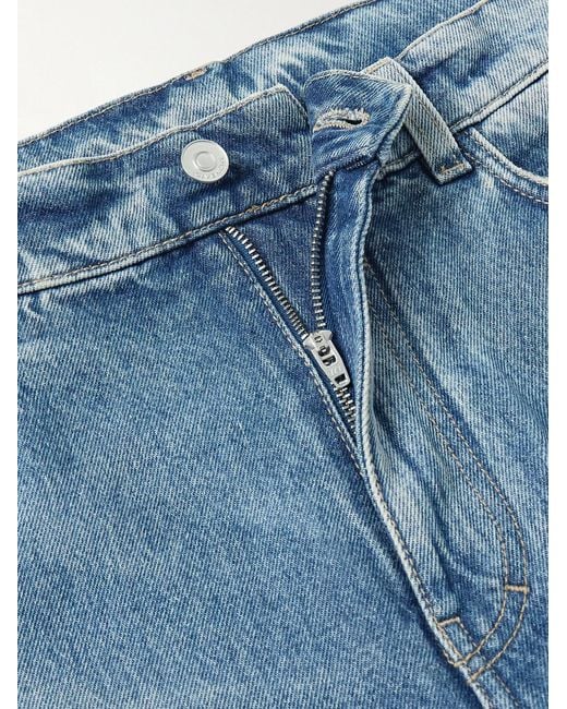 Givenchy Blue Straight-Leg Distressed Jeans for men