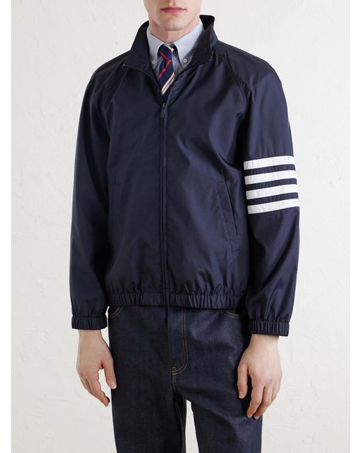 Thom Browne Blue Striped Ripstop Track Jacket for men