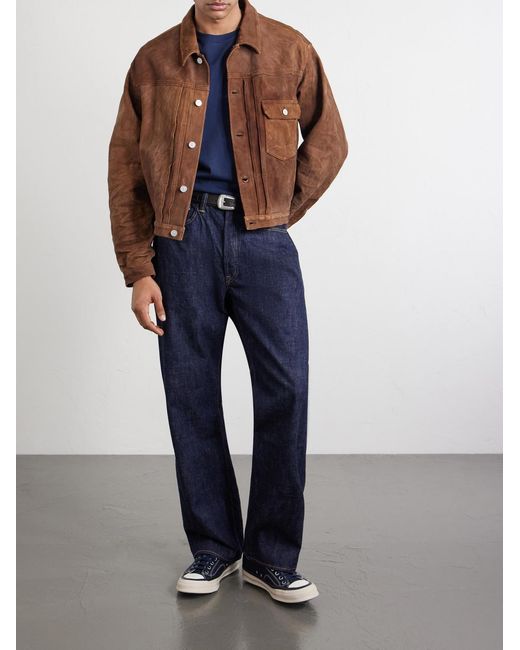 Fullcount Blue 0105W Straight-Leg Selvedge Jeans for men