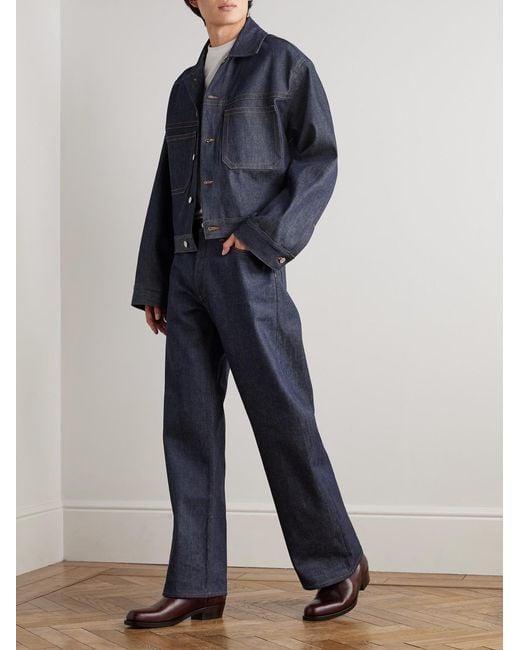 Agolde Blue Blaze Oversized Cropped Denim Jacket for men