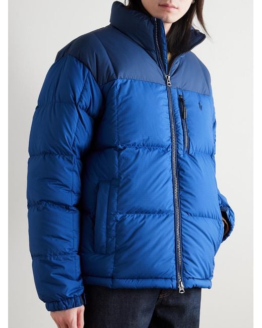 Polo Ralph Lauren Blue Gorham Quilted Recycled-Ripstop Down Jacket for men