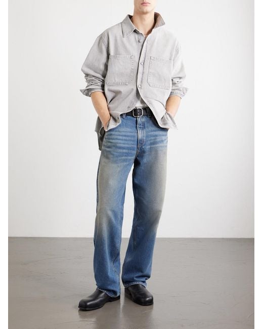 Agolde Gray Craven Denim Shirt for men