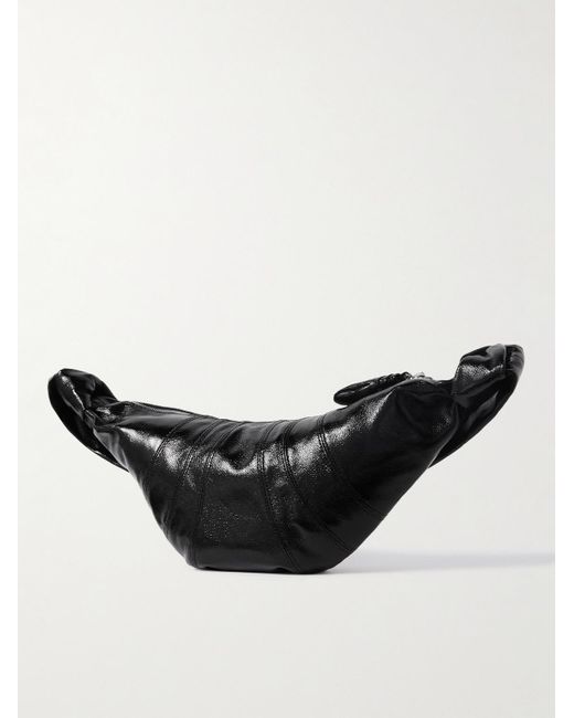 Lemaire Black Croissant Small Coated-Cotton Messenger Bag for men