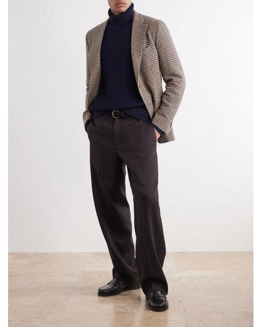 Slowear Blue Zanone Slim-Fit Ribbed Virgin Wool Rollneck Sweater for men