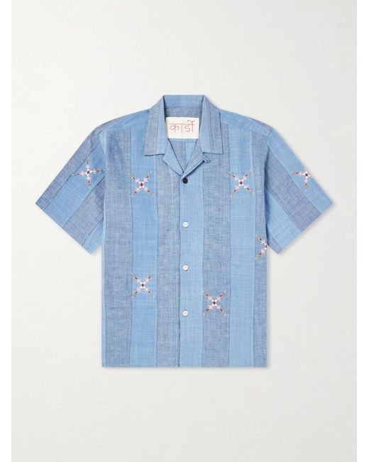 Kardo Blue Ronen Cotton Shirt for men