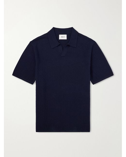 NN07 Blue Paul 60016 Cotton Polo Shirt for men