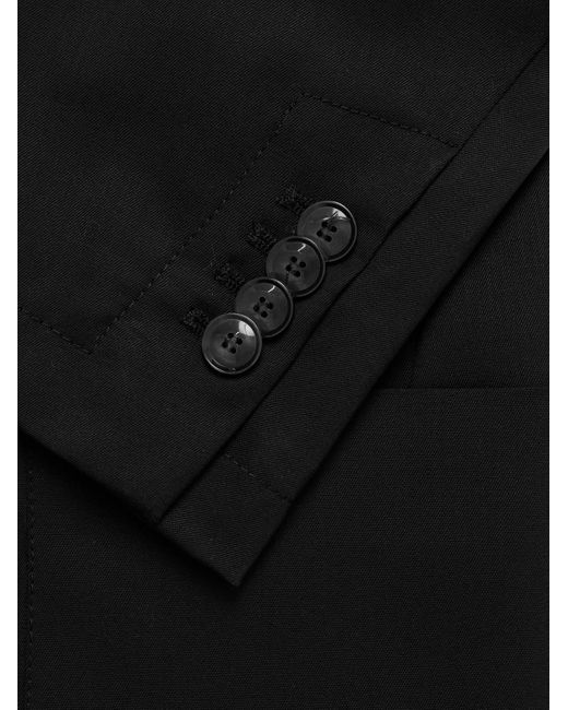 Barena Black Borgo Virgin Wool-Blend Gabardine Suit Jacket for men