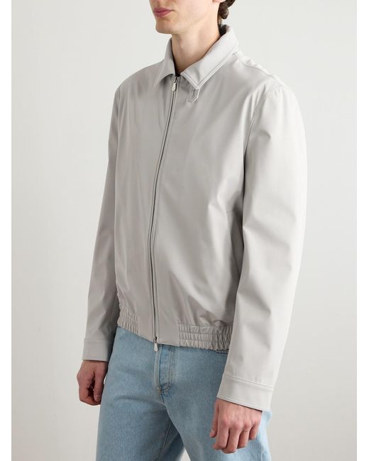 Brunello Cucinelli White Shell Blouson Jacket for men