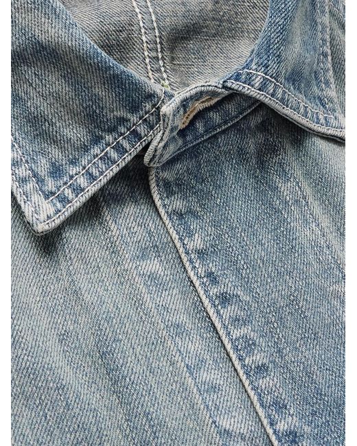 Kapital Blue Cactus Embroidered Denim Jacket for men