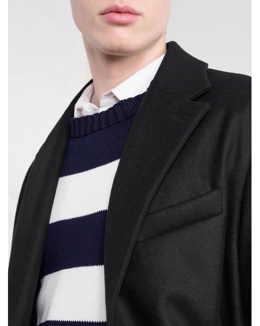 Barena Blue Wool-Blend Coat for men