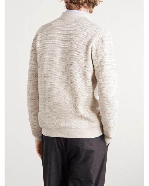 NN07 White Gustav Organic Cotton Zip-Up Cardigan for men