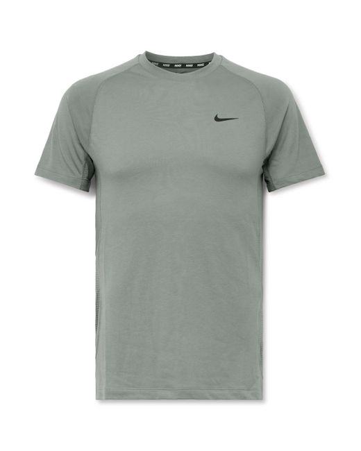 Nike Gray Flex Rep Mesh-panelled Dri-fit T-shirt for men