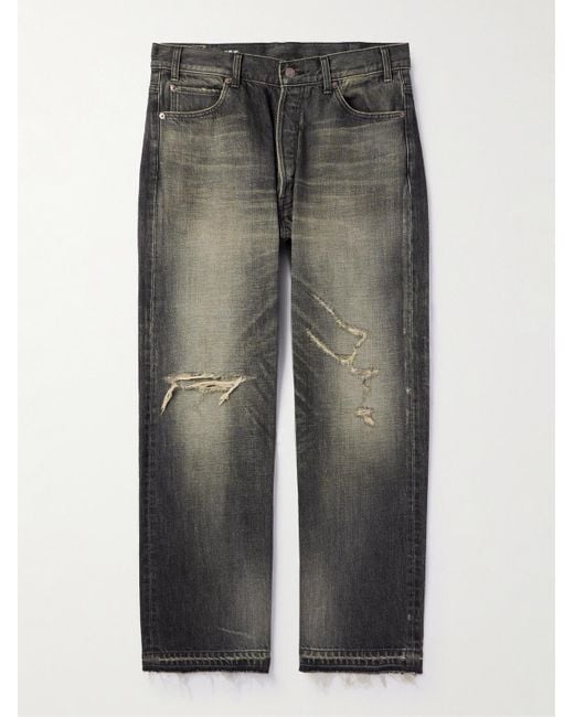 Céline Gray Wesley Straight-leg Distressed Jeans for men