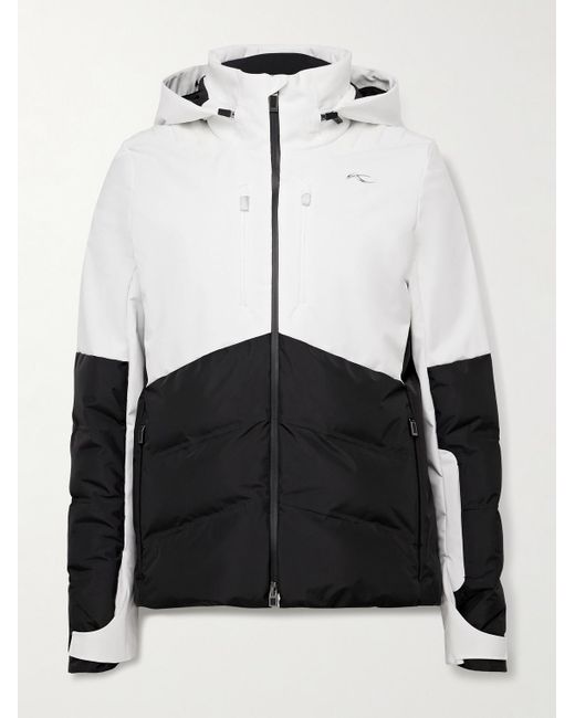 Kjus White Pivot Hooded Ski Jacket for men
