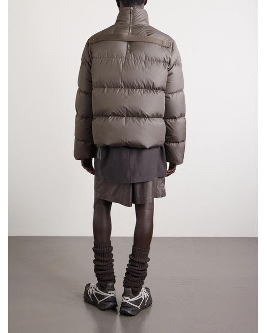 Rick Owens Brown Moncler Quilted Shell Down Jacket for men