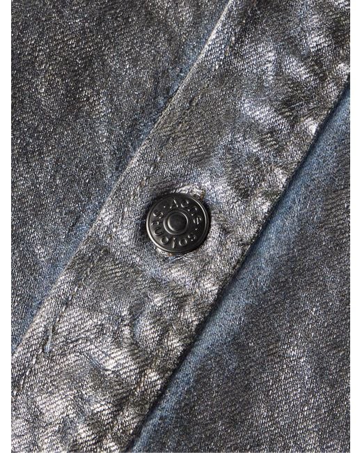 Acne Gray Santo Lunar Coated-denim Shirt for men