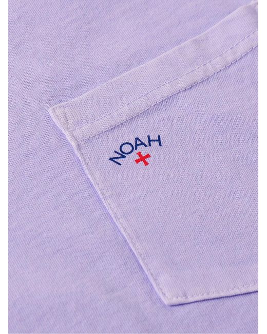 Noah NYC Purple Core Logo-print Cotton-blend Jersey T-shirt for men
