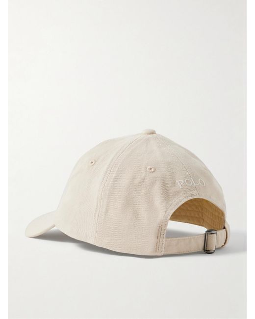 Polo Ralph Lauren Natural Logo-embroidered Cotton-twill Baseball Cap for men