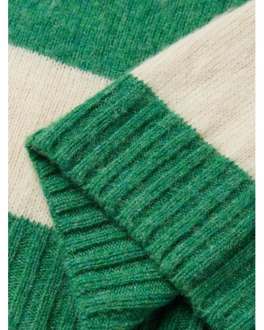 Him Pullover di Drake's in Green da Uomo