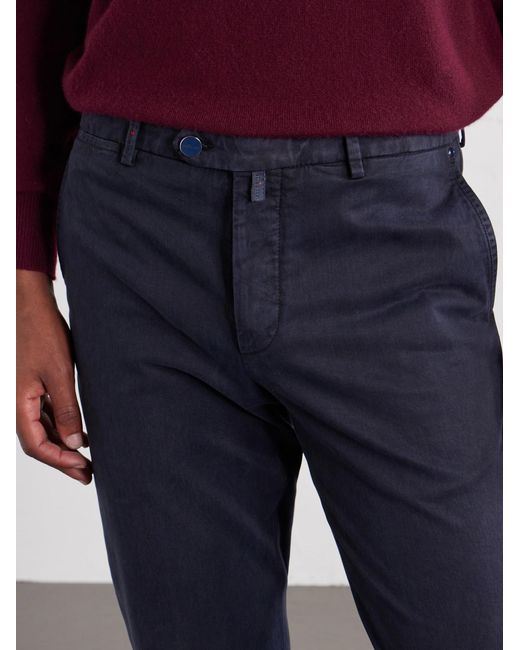 Kiton Blue Straight-Leg Lyocell-Blend Trousers for men