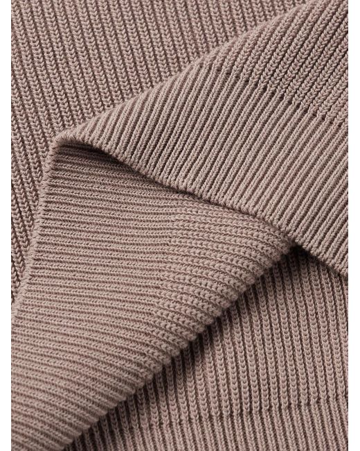 Slowear Natural Zanone Ribbed Cotton Crêpe Sweater for men