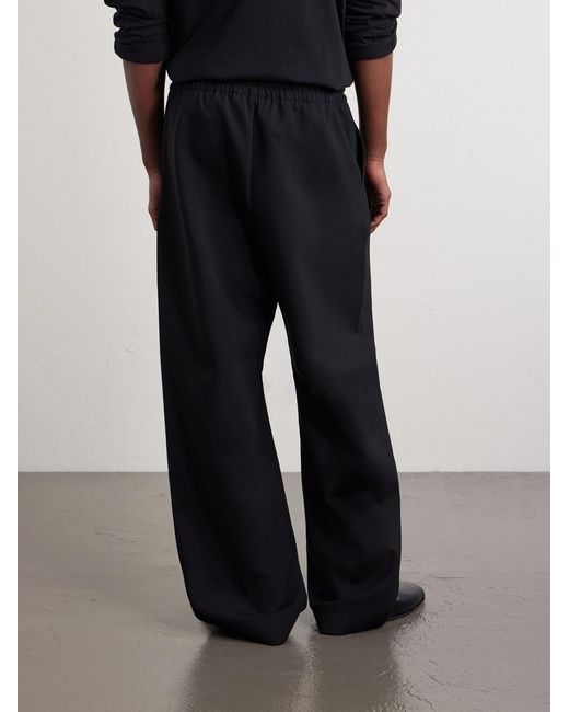 Fear Of God Blue Drawstring Wide-Leg Wool-Blend Trousers for men