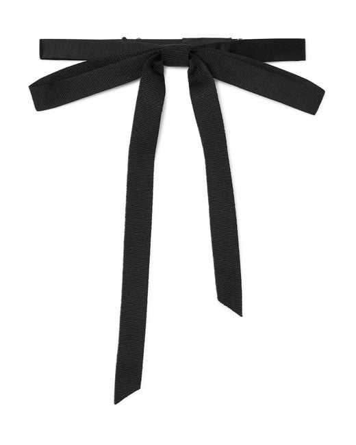 Gucci Black Pre-tied Silk-grosgrain Bow Tie for men
