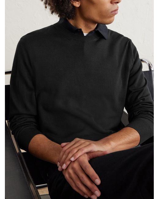 Tom Ford Black Silk Sweater for men