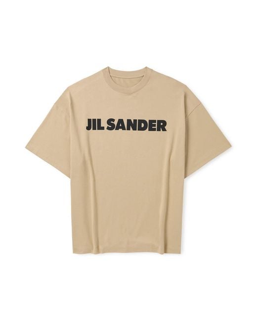 Jil Sander Natural Logo-Print Cotton-Jersey T-Shirt for men