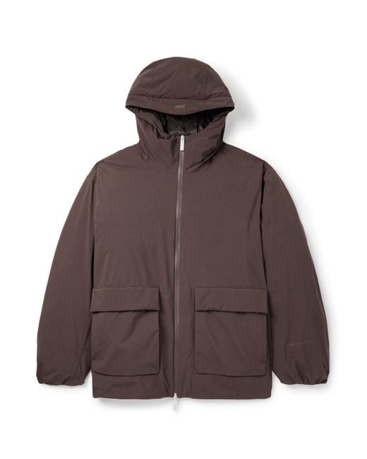 Laminar Brown Shell Hooded Parka for men