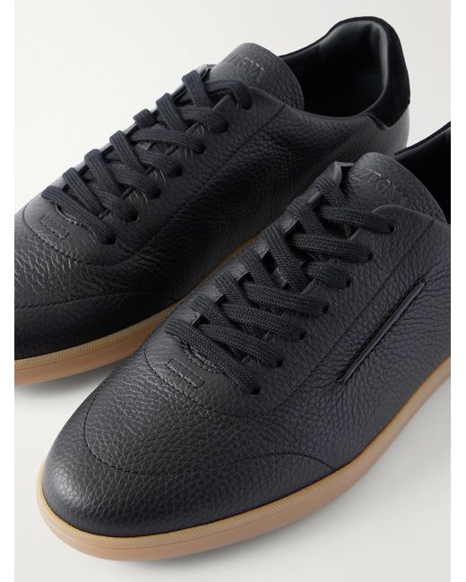 Zegna Blue 232 Full-Grain Leather Sneakers for men