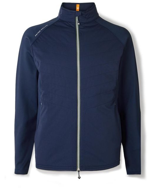 Peter Millar Blue Merge Elite Shell And Stretch-jersey Golf Jacket for men