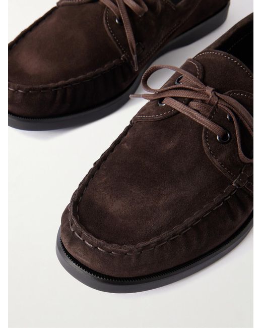 Saman Amel Brown City Moc Suede Boat Shoes for men