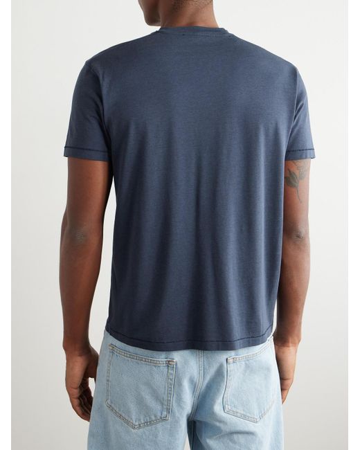 Tom Ford Blue Slim-Fit Lyocell And Cotton-Blend Jersey T-Shirt for men