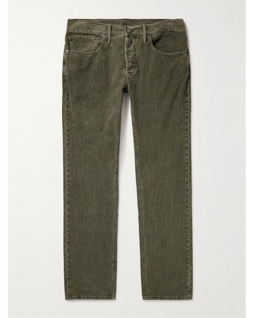 RRL Green Ro Buck Slim-Fit Straight-Leg Cotton-Corduroy Trousers for men