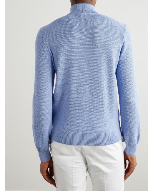 Ralph Lauren Troyer aus einer Maulbeerseiden-Baumwollmischung in Blue für Herren