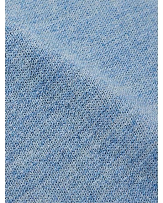 Inis Meáin Blue Linen Sweater for men