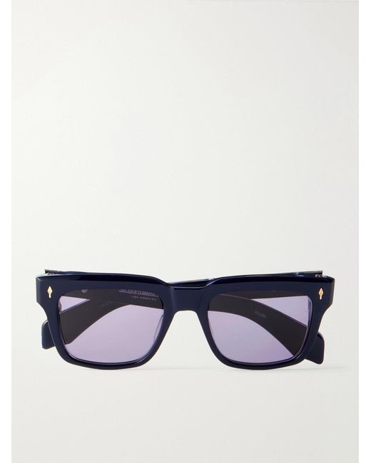 Jacques Marie Mage Blue Torino Square-Frame Acetate Sunglasses for men