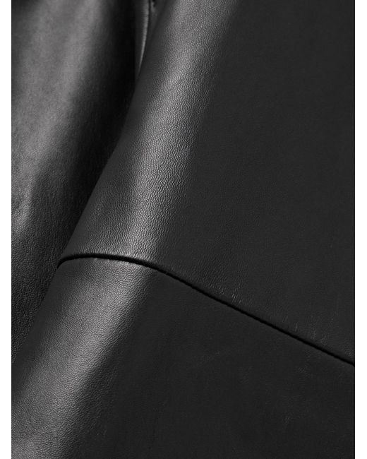 STÒFFA Black Wave Leather Jacket for men