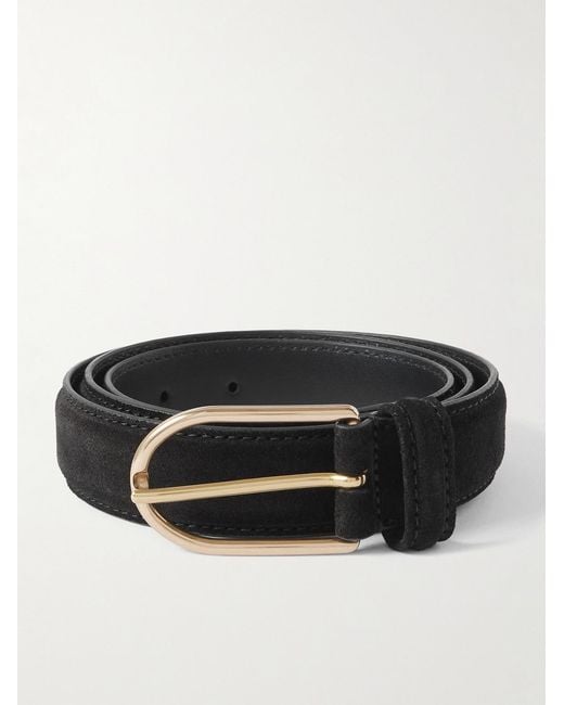 Andersons Black 3Cm Suede Belt for men
