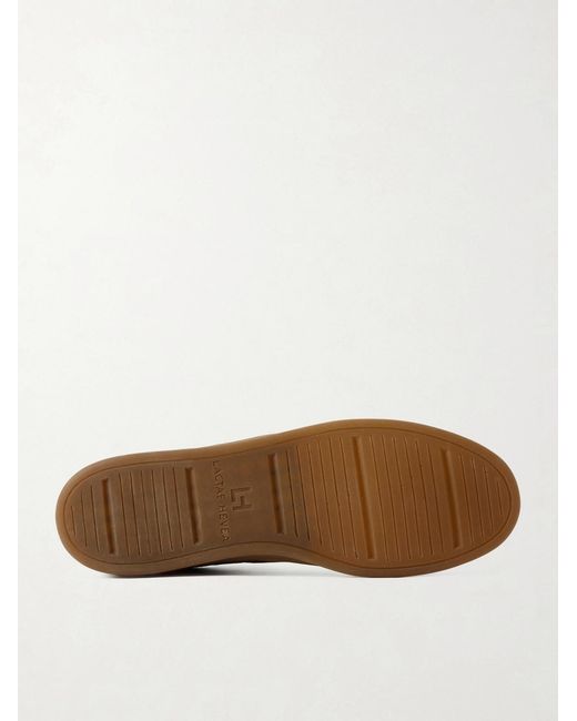 Officine Creative Brown Ginnasio 001 Leather-trimmed Suede Sneakers for men