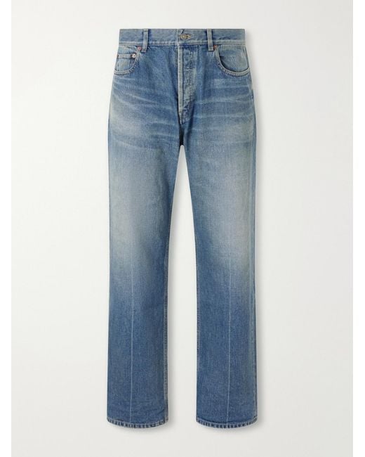 Saint Laurent Blue Straight-Leg Jeans for men