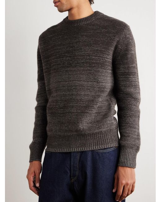 Yak, Wool And Cashmere-Blend Sweater di Altea in Gray da Uomo