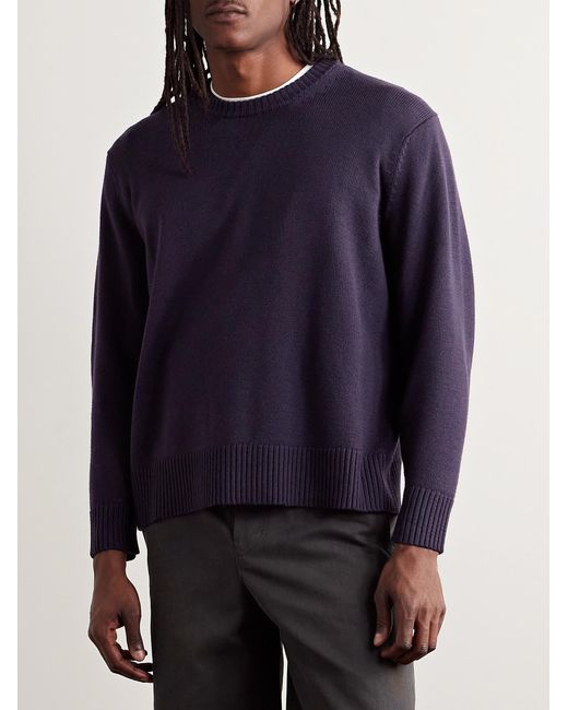Bode Blue Juniper Merino Wool Sweater for men