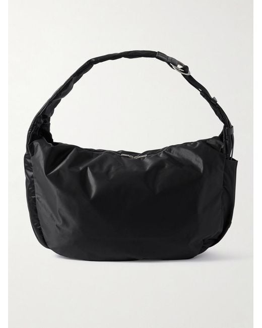Master Piece Black Ark Leather-Trimmed Nylon Shoulder Bag for men